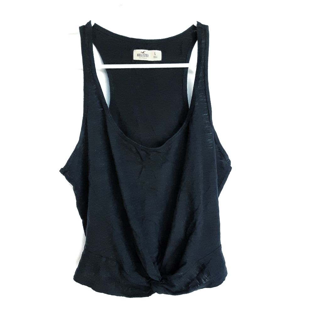 HOLLISTER CO Cropped Knotted Hem Tank Top Size L